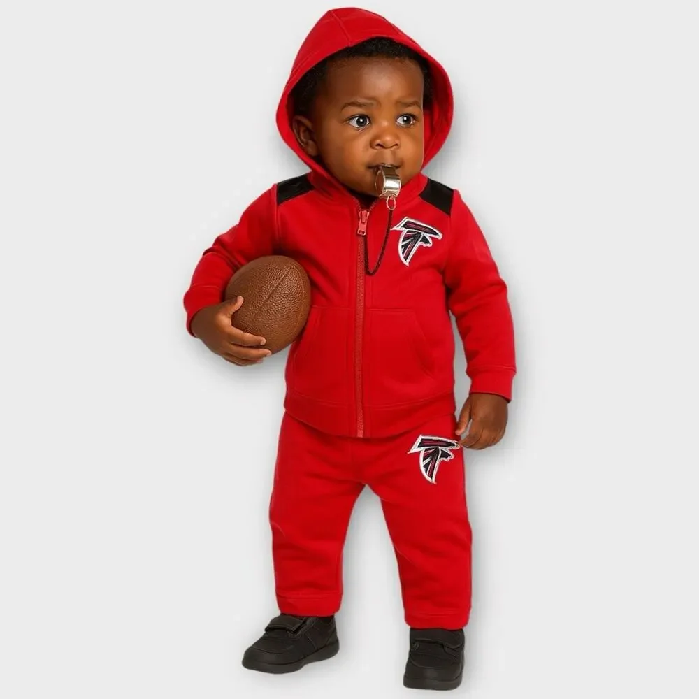 NEW Atlanta Falcons NFL Toddler Full-Zip Hoodie & Jogger Pants Set – Size 24M